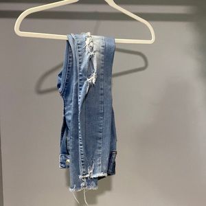 super high rise ankle jeggings